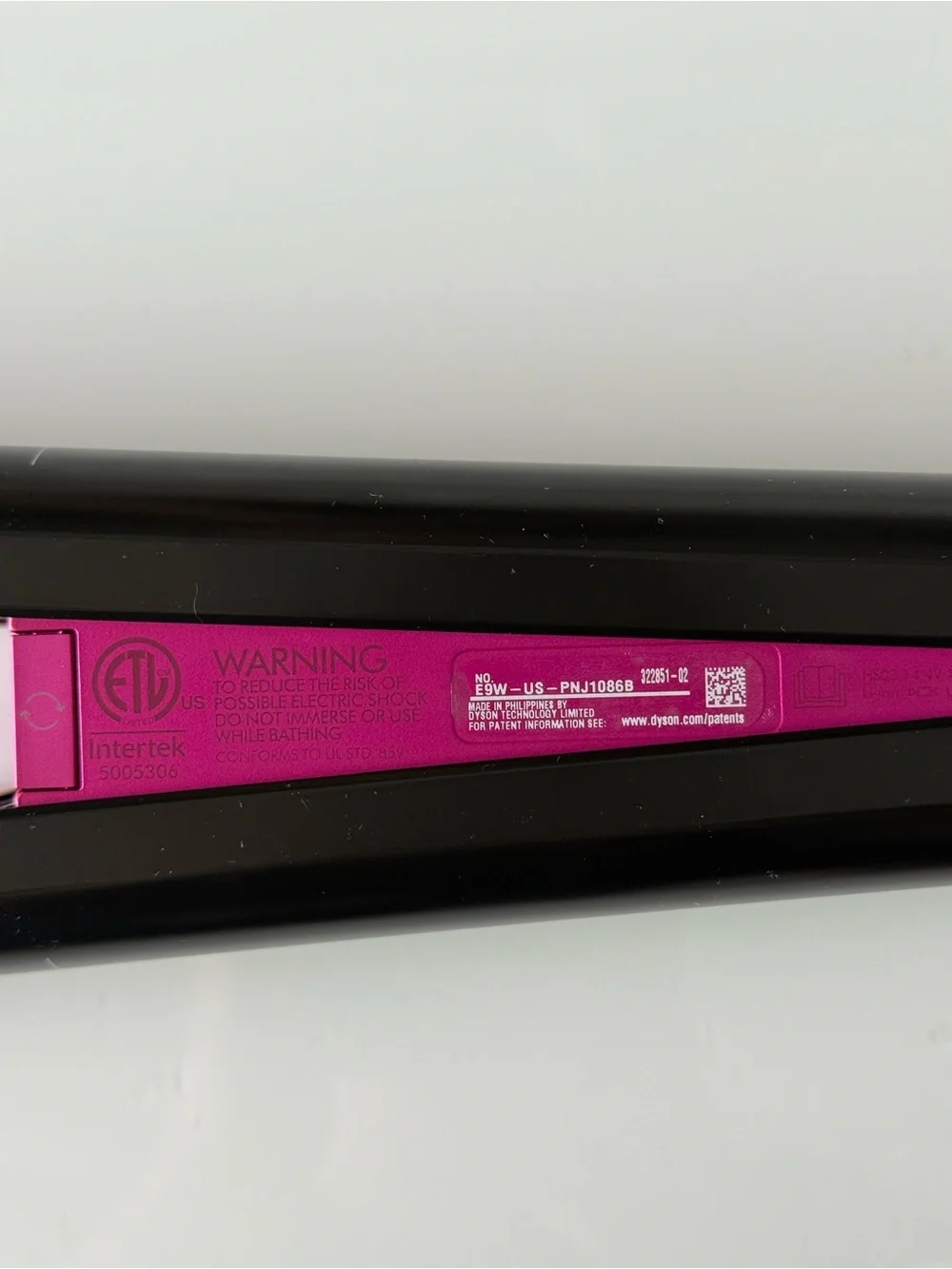 Dyson Corrale Black and Pink Hair Straightener